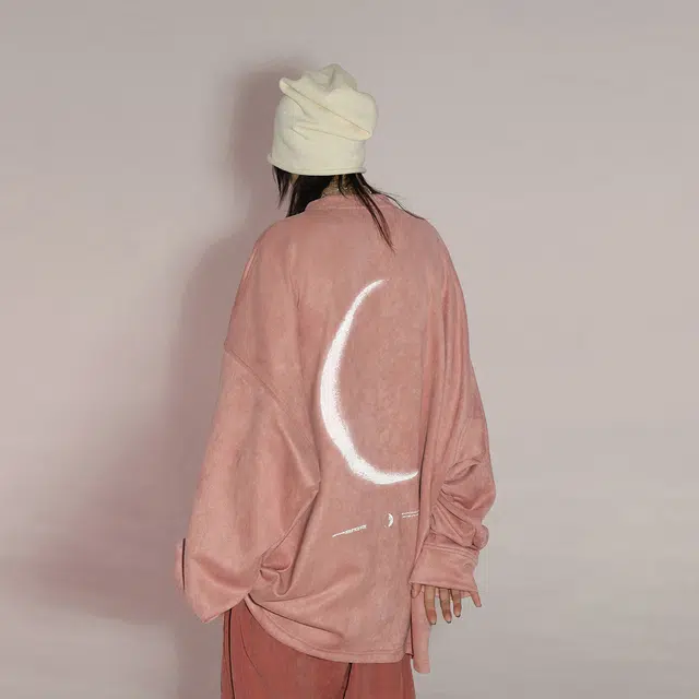 BJHG Reflective Moon Print Sweatshirt