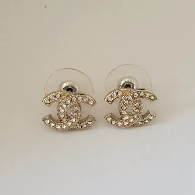 CHANEL Logo Small Gold Earrings