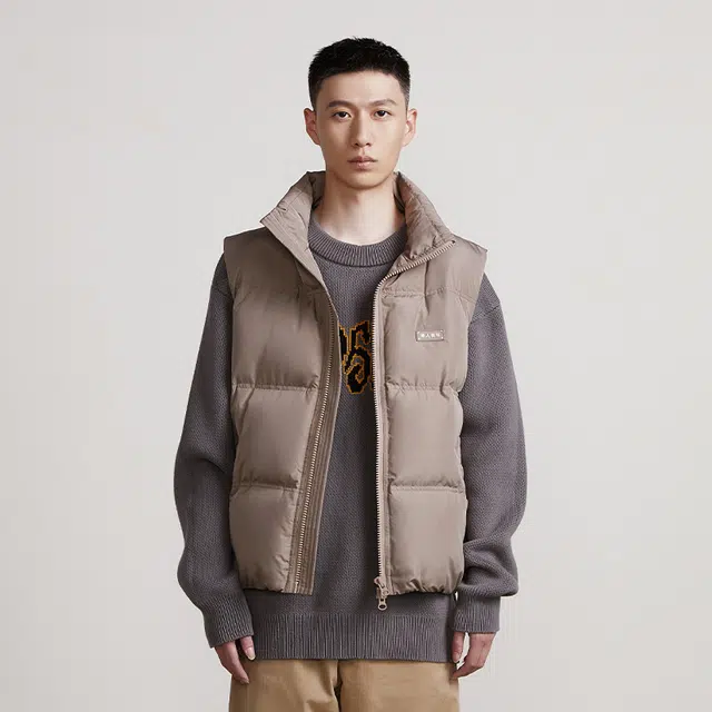 华人青年 保暖羽绒马甲 男女同款