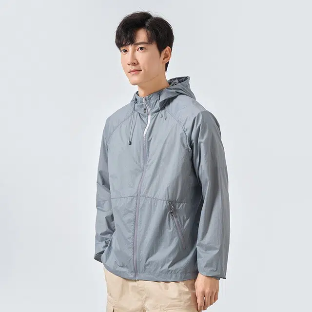 探路者 纯色防紫外线户外防晒服 男款