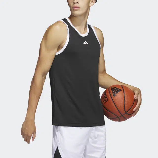 adidas Legends Basketball 3-Stripes Tank Top Logo