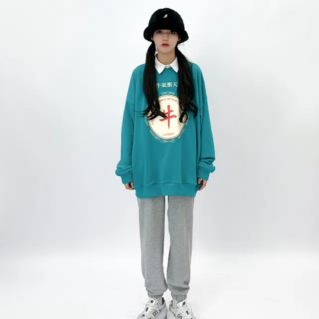 松本丧丧 新年发财印花圆领卫衣 男女同款