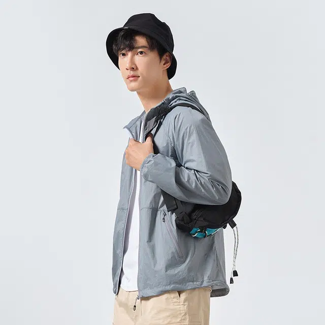 探路者 纯色防紫外线户外防晒服 男款