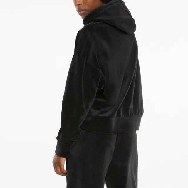 PUMA Her Velour Hoodie Logo