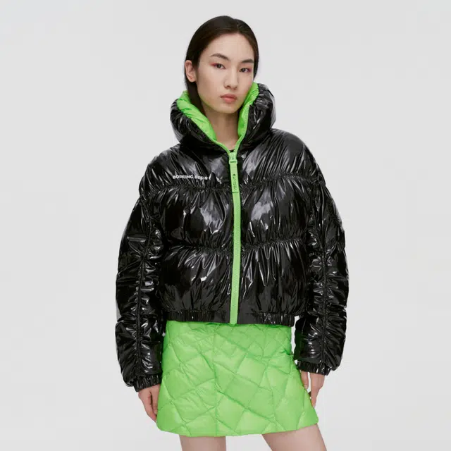 波司登 亮面漆皮泡泡立领短款羽绒服 冬季 女款