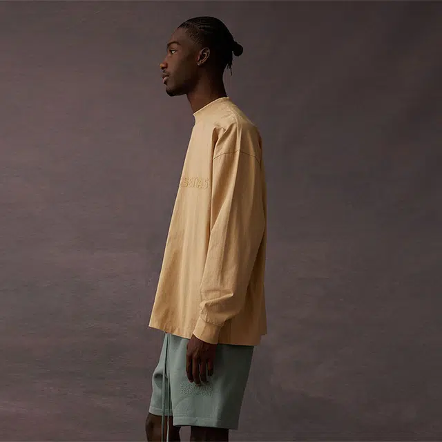 Fear of God Essentials LS Tee Sand LogoT