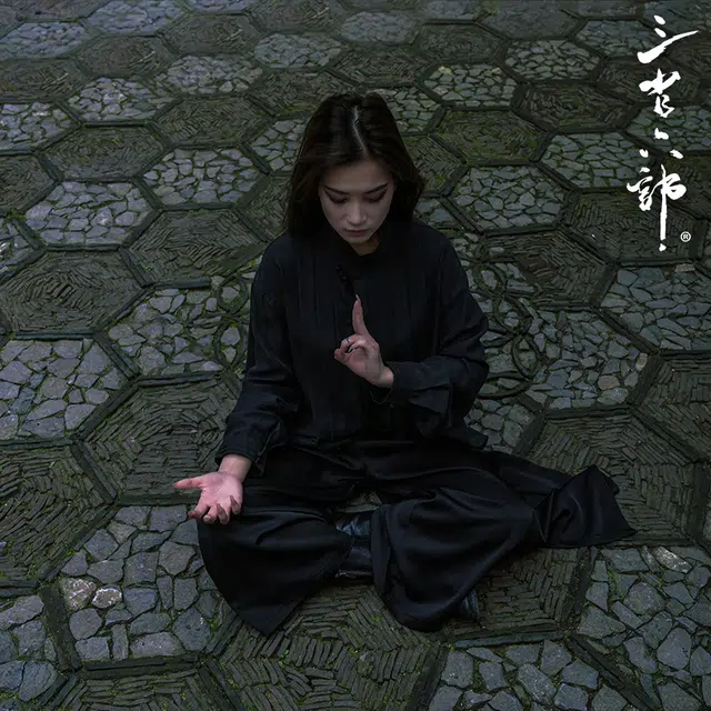 三省六部 【无天】极简中国风砂洗桑蚕丝盘扣立领真丝衬衫 男女同款 黑色