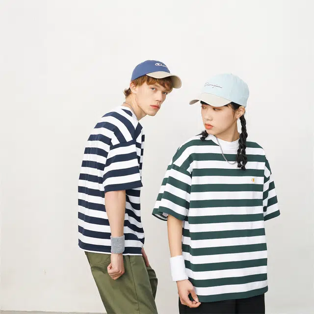 Champion SS22 Classic Logo Striped Tee