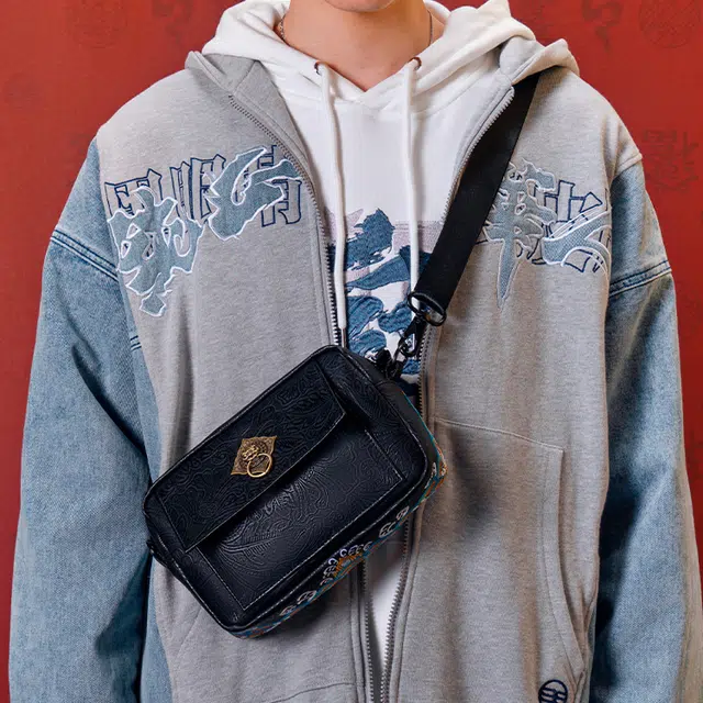 Chusan PVC Crossbody Bag Black