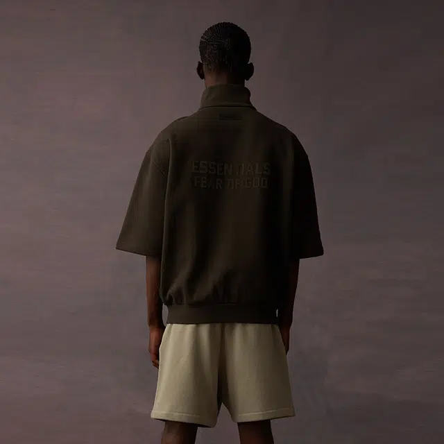 Fear of God Essentials Drop2 SS23 LS Halfzip 34 Sleeve Shirt Off-Black