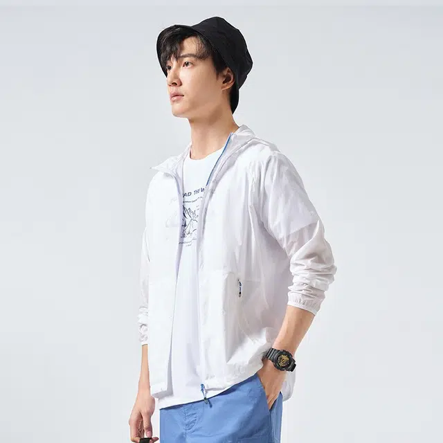 探路者 纯色防紫外线户外防晒服 男款