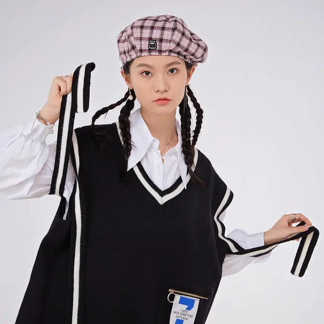 Bai Juan Beret Cloud Plaid