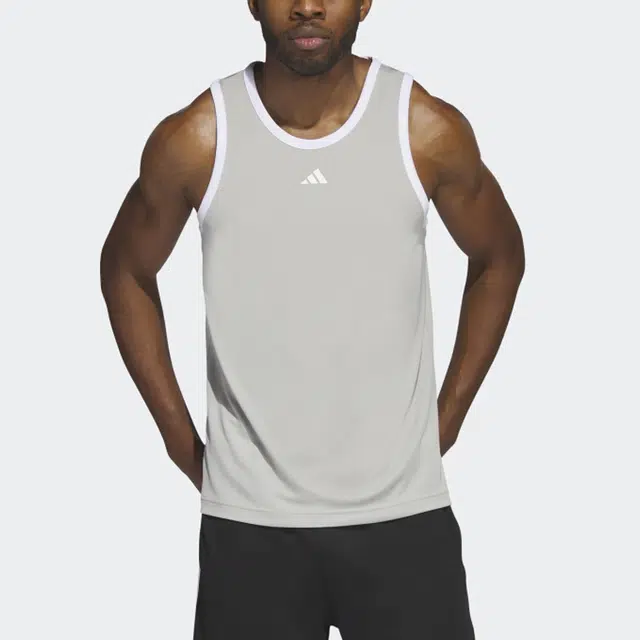 adidas Legends Basketball 3-Stripes Tank Top Logo