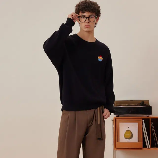 bosieagender Little Flower Crewneck Knit Sweater