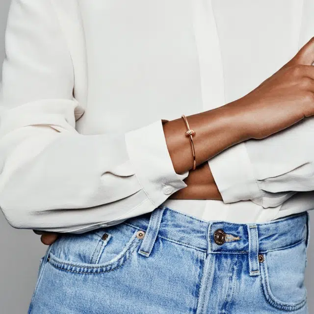 Pandora Geometric Clip Rose Gold