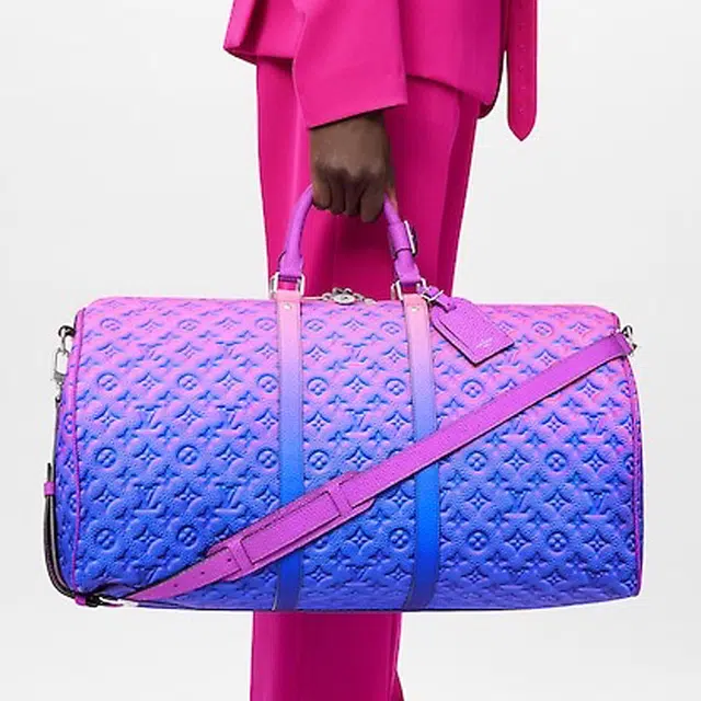 LOUIS VUITTON keepallVirgil Glitter Bandouliere 50