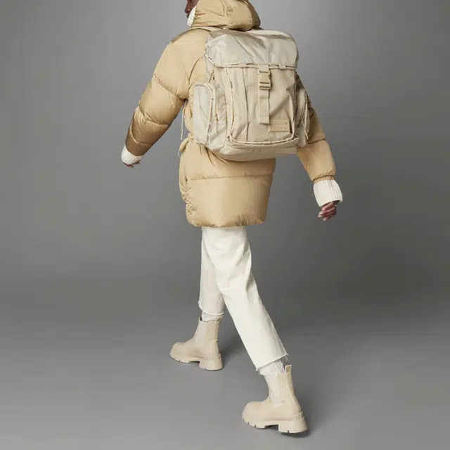 adidas Originals Adjustable Waist Hooded Down Jacket Light Khaki