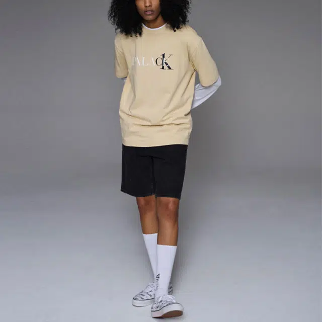 PALACE x Calvin Klein SS22 T-Shirt Wheat LogoT