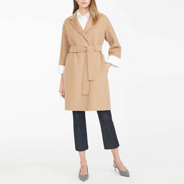 MaxMara Arona Wool Coat Light Brown