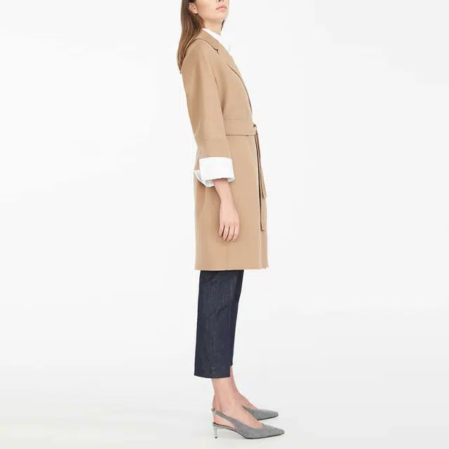 MaxMara Arona Wool Coat Light Brown