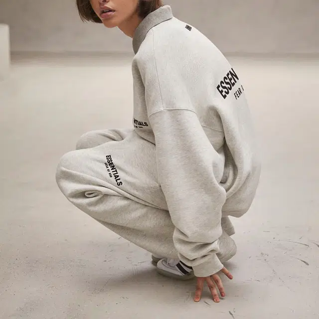 Fear of God Essentials SS22 Crewneck Light Oatmeal Logo