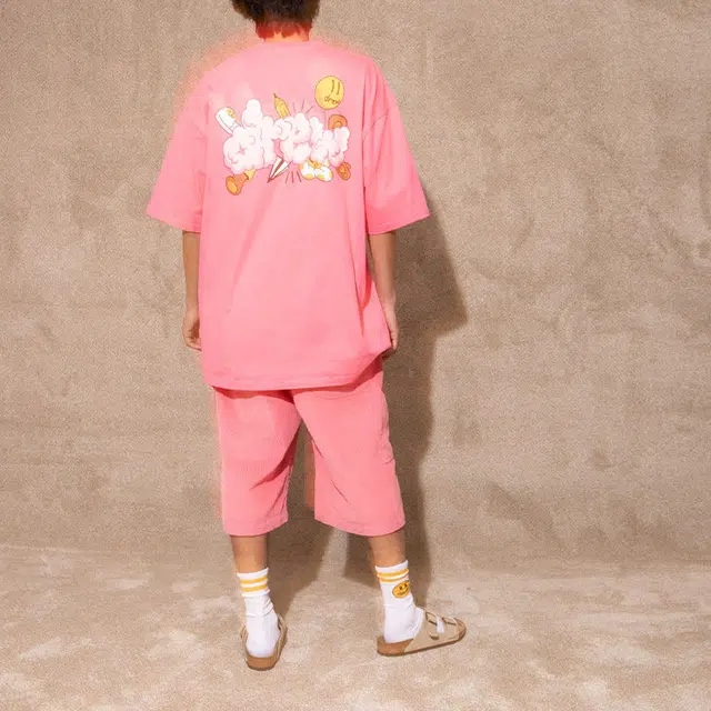 Drew House logo Doodle Joy Ss Tee Hot Pink T