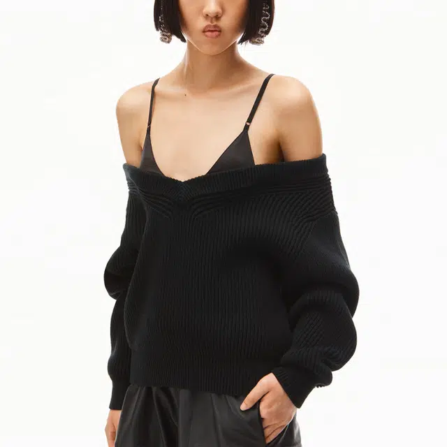 Alexander Wang SS22 Satin Strap Sweater