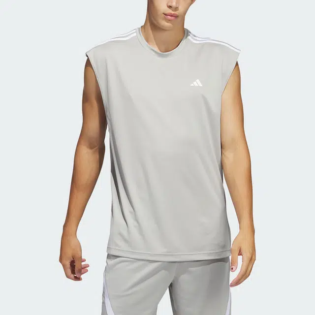 adidas All-world Sleeveless Tank Tee Logo