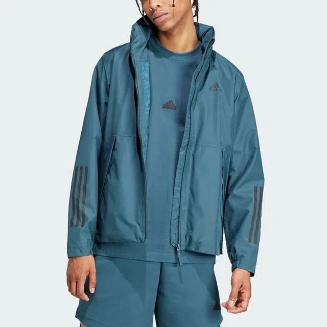 adidas Bsc 3-Stripes Rain.Rdy Jacket Logo