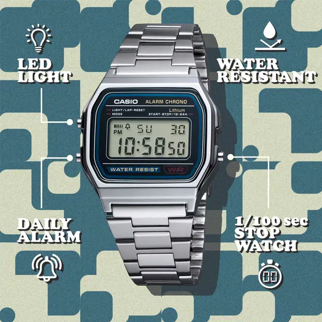 CASIO YOUTH 36.8*33.2mm A158WA-1
