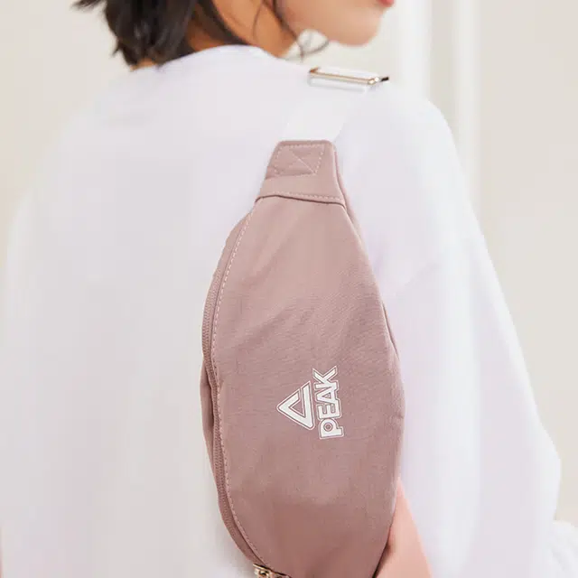 匹克 户外休闲运动学生 织物 腰包旅游包斜挎包 男女同款情侣款 浅紫