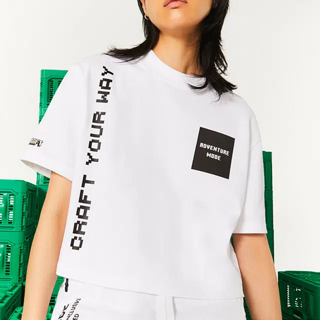LACOSTE x minecraft SS22 logoT
