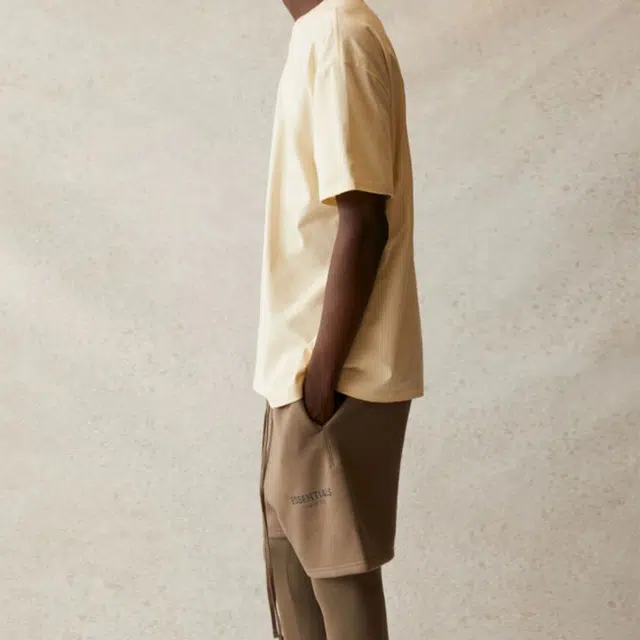Fear of God Essentials SS21 Short Sleeve Tee ButtercreamCream LogoT