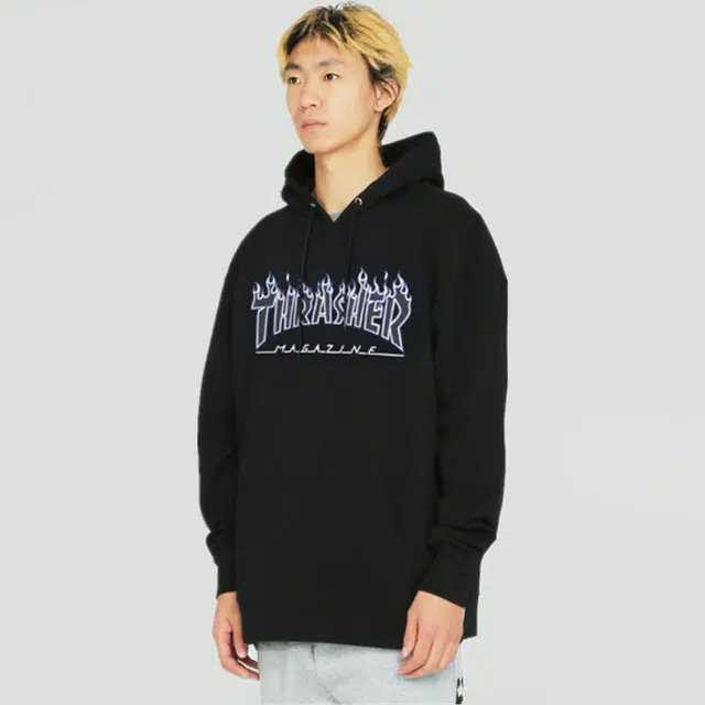 Thrasher Death Pink Flame Hooded Sweatshirt Logo