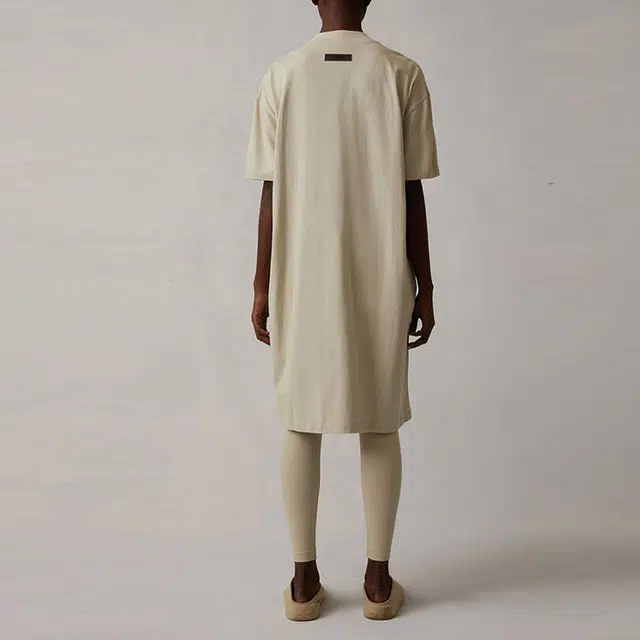 Fear of God Essentials SS22 Women's T-shirt Dress Wheat Logo