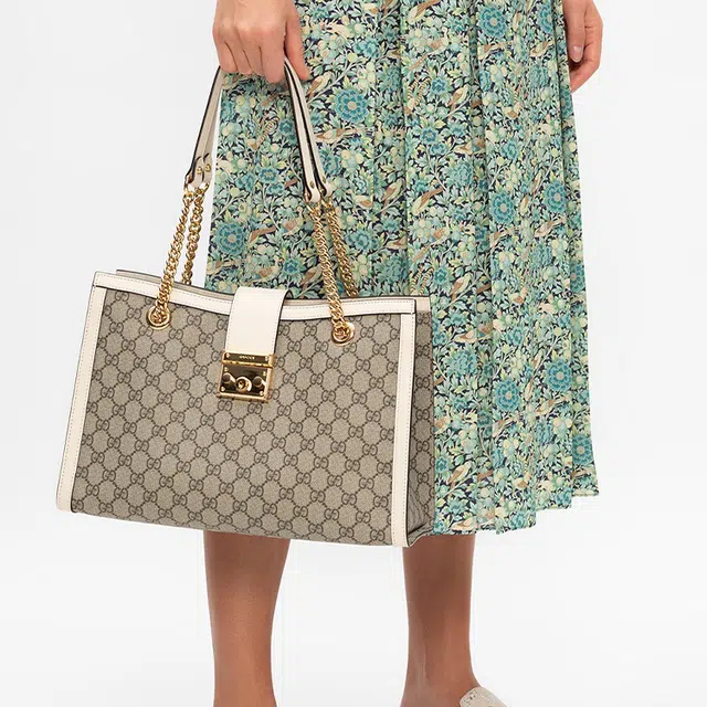 GUCCI Padlock Logo Tote