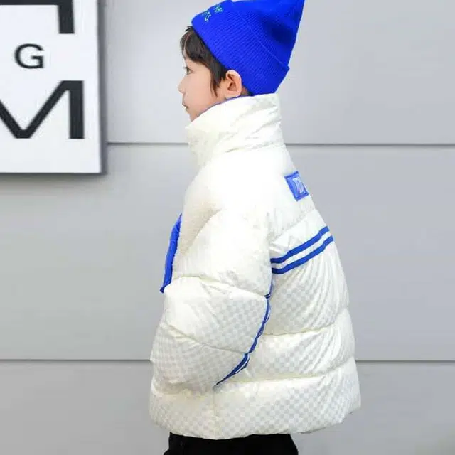 十月妈咪 格子加厚保暖立领长袖棉服 儿童款