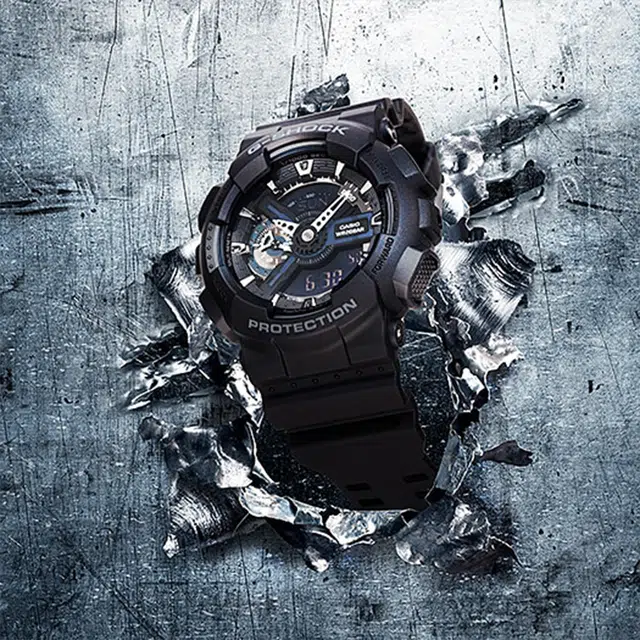 CASIO G-SHOCK BABY-G GA-110-1BDR+BA-110GA-7A2PR