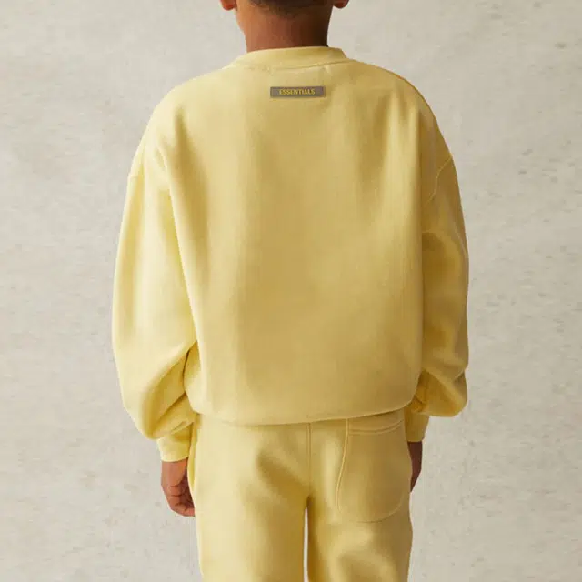 Fear of God Essentials SS21 Kids Pull-Over Crewneck YellowLemonade Logo