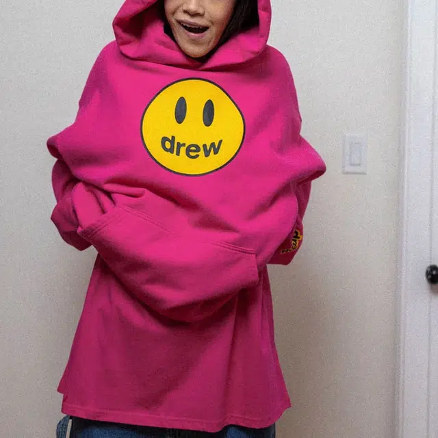 Drew House Mascot Hoodie Magenta Logo