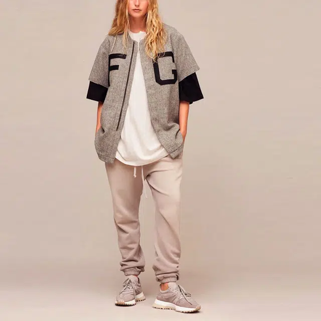 Fear of God Full Zip Baseball Jersey Away Grey Logo