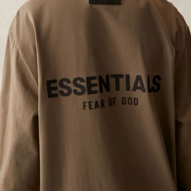 Fear of God Essentials SS21 Long Sleeve Tee Taupe LogoT