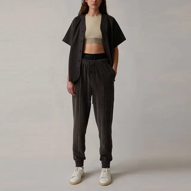 Fear of God Essentials SS22 Women's Velour Sweatpants Iron