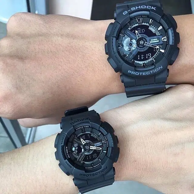 Casio G-Shock GA-110-1B + Baby-G BA-110BC-1A