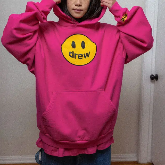 Drew House Mascot Hoodie Magenta Logo