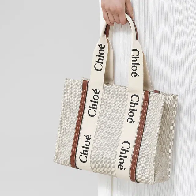 Chloe Woody Logo Tote
