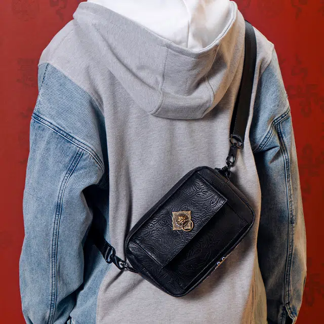 Chusan PVC Crossbody Bag Black