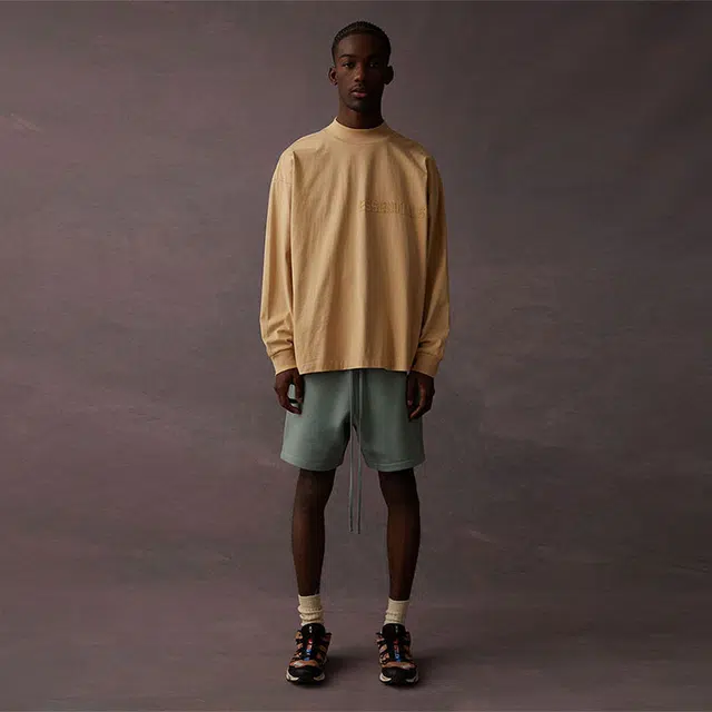 Fear of God Essentials LS Tee Sand LogoT