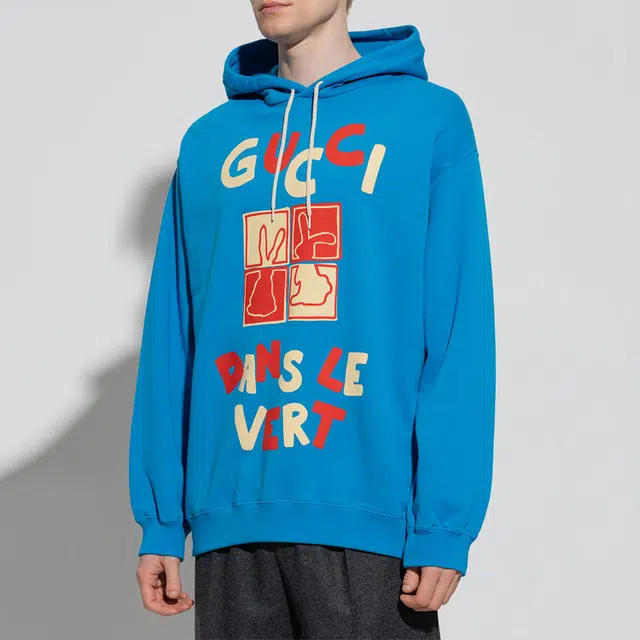 GUCCI SS23 Blue Hoodie