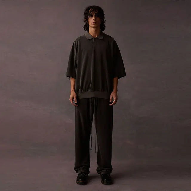 Fear of God Essentials SS23 Drop2 SS Terry Polo Off Black Polo